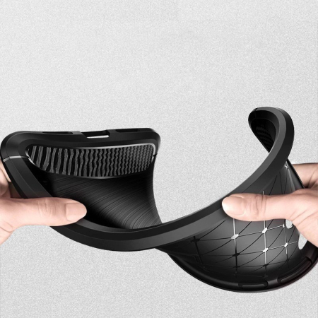 Husa flexibila carbon pentru Samsung Galaxy S21 albastru [1]