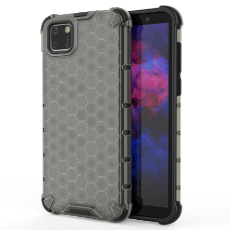 Huse si folii Xiaomi Redmi - Husa Honeycomb Armor cu margine din silicon pentru Xiaomi Poco M3 / Xiaomi Redmi 9T neagra