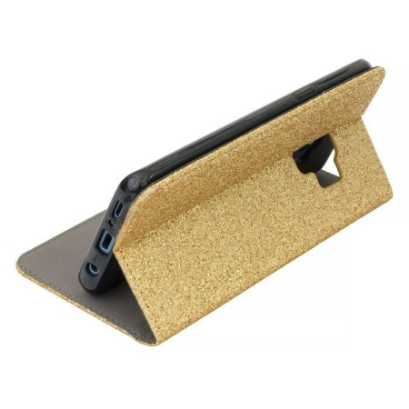 Husa Huawei Mate 10 Lite, sclipici auriu, tip carte [2]