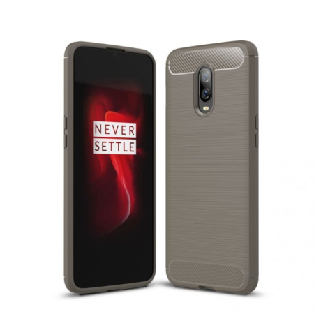 Huse si folii alte dispozitive - Husa Huawei P8 Lite, model Carbon, silicon flexibil, gri