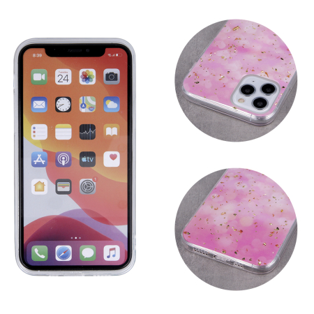 Husa iPhone 11 roz, model Glam, spate dur, margine silicon [2]