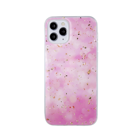 Husa iPhone 11 roz, model Glam, spate dur, margine silicon [1]