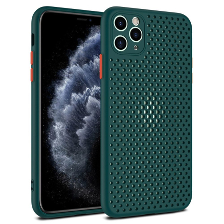 Huse si folii iPhone - Husa iPhone 11 , verde, model Breath