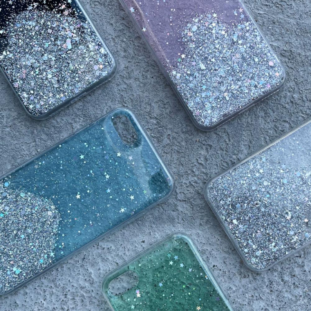 Husa iPhone 12 Pro / iPhone 12 roz, Star Glitter [3]