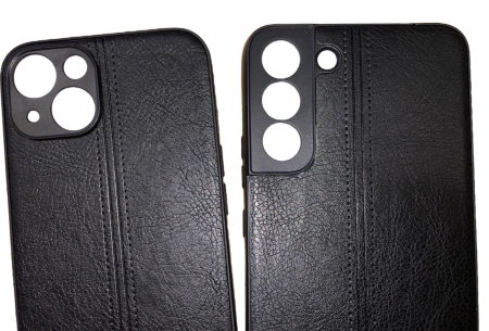 Husa iPhone 13 piele eco, ultra slim, negru [2]