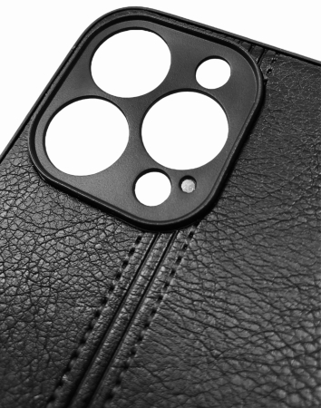 Husa iPhone 13 Pro piele eco, ultra slim, negru [1]