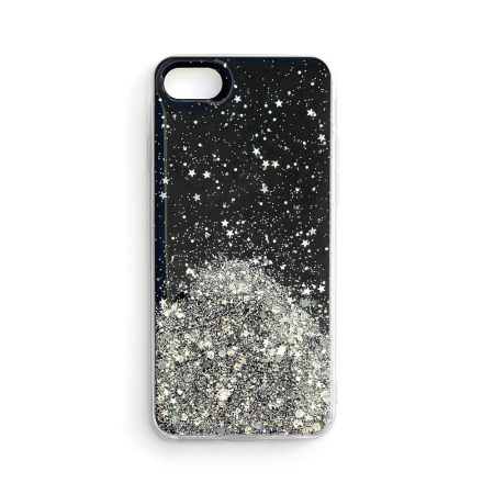 Huse si folii iPhone 6 Plus/7 Plus/8 Plus - Husa iPhone 8 Plus  / iPhone 7 Plus  neagra, Wozinsky Star Glitter