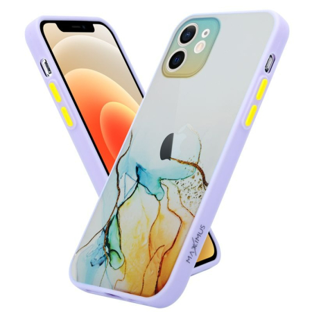 Husa iPhone Xs Max galben/albastru, Watercolor [1]
