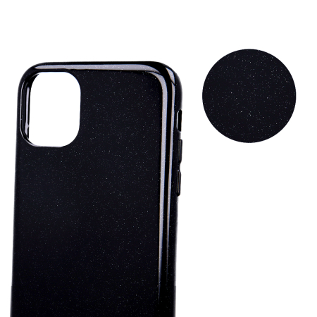 Huse si folii Samsung - Husa Jelly Fine Glitter pentru Samsung Galaxy A21s negru