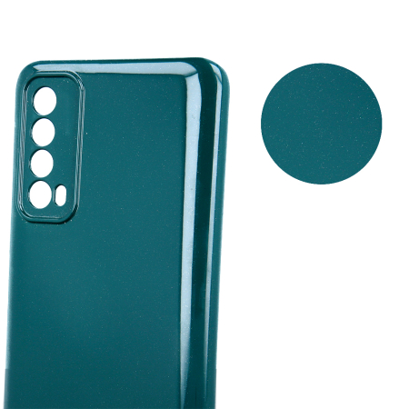 Huse si folii Samsung - Husa Jelly Fine Glitter pentru Samsung Galaxy A21s verde