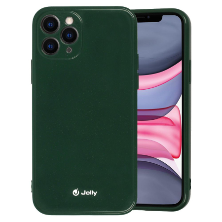 Huse si folii Samsung S21 - Husa Jelly Samsung Galaxy S21 dark green