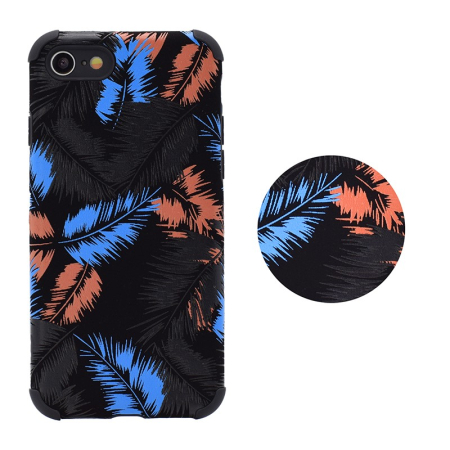 Huse si folii iPhone - Husa Leaves iPhone 12 mini 5,4" albastra