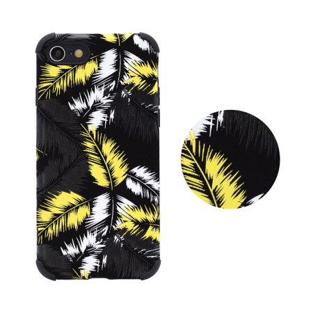 Huse si folii iPhone - Husa Leaves iPhone 12 mini 5,4" galbena