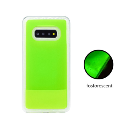 Huse si folii iPhone - Husa lichid fosforescent iPhone 11 galbena