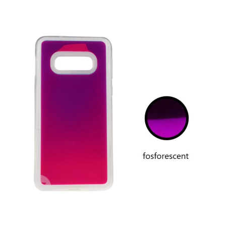 Huse si folii iPhone - Husa lichid fosforescent iPhone X/XS violet