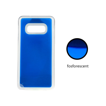 Huse si folii Samsung - Husa lichid fosforescent Samsung A31 albastra