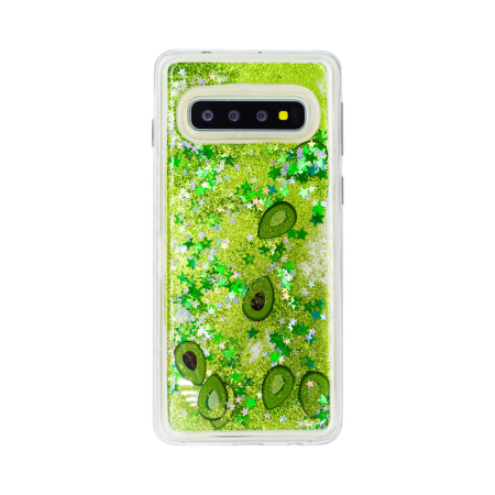 Huse si folii iPhone - Husa lichid iPhone X/XS avocado