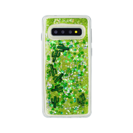Huse si folii iPhone - Husa lichid iPhone X/XS cactus