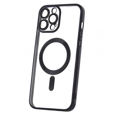 Huse si folii iPhone 12 Pro Max - Husa MagSafe Chrome iPhone 12 Pro Max 6,7" black