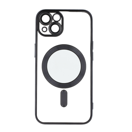 Husa Magsafe Chrome iPhone 14 Plus black, sticla camera inclusa [1]