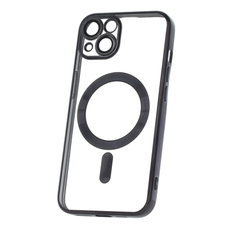 Husa Magsafe Chrome iPhone 14 Plus black, sticla camera inclusa [2]