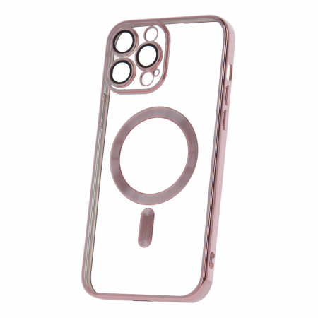 Huse si folii iPhone - Husa MagSafe Color Chrome for iPhone 15 Pro Max 6,7" rose gold