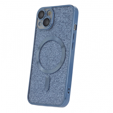 Huse si folii iPhone - Husa MagSafe cu sclipici iPhone 13 Pro Max 6,7" albastru