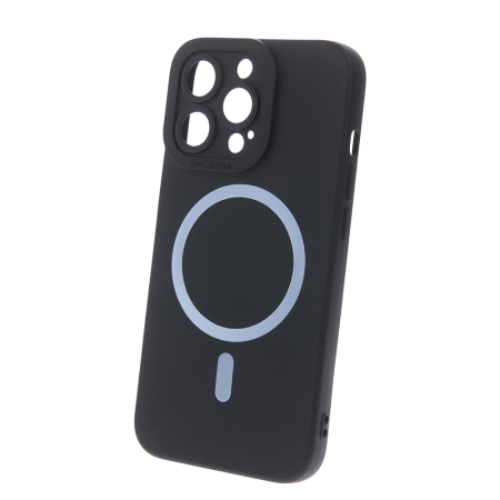 Huse si folii iPhone - Husa Magsafe silicon colorat iPhone 14 Pro Max black