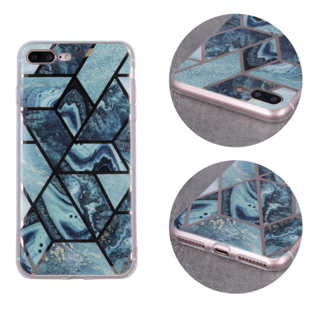 Husa Marble pentru iPhone X/XS albastra [2]