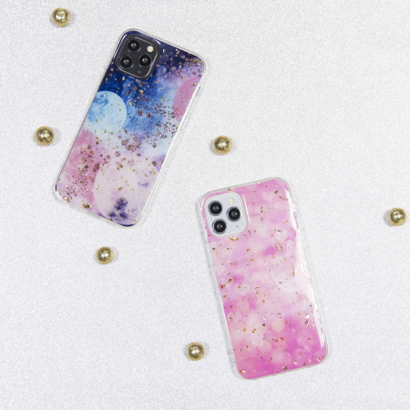 Husa Motorola E30 / E40 / E20S galactic, model Glam, spate dur, margine silicon [6]