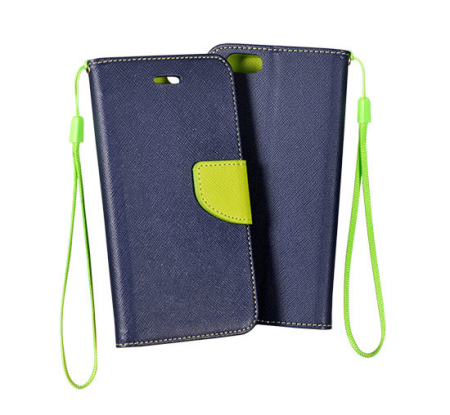 Huse si folii alte dispozitive - Husa Motorola Moto E7 Power/E7i Power, tip carte, Fancy, navy-lime