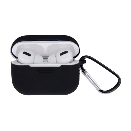 Altele - Husa pentru Airpods Pro black cu agatatoare, negru