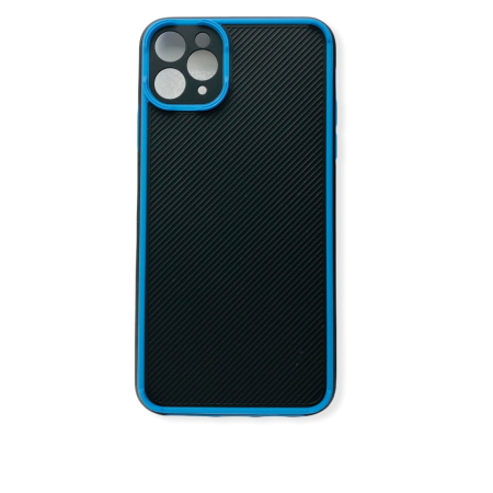 Huse si folii iPhone XS Max - Husa Plastic Stripes Slim iPhone XS Max Albastru