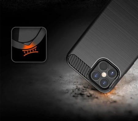 Husa Samsung A22 5G, model Carbon, silicon flexibil, negru [2]