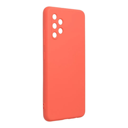 Husa Samsung A53 5G coral,cu interior catifea, din silicon [4]