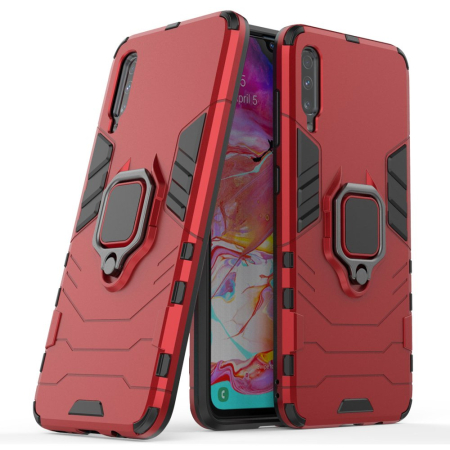 Huse si folii Samsung - Husa Samsung A70, Armor cu inel, rosie