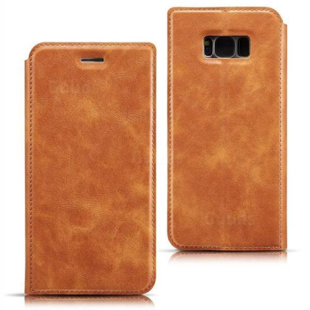 Huse si folii Samsung - Husa Samsung Galaxy S8, maro, tip carte