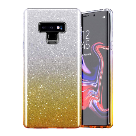 Huse si folii Samsung - Husa sclipici 3 in 1 pentru Samsung Galaxy A34 5G auriu