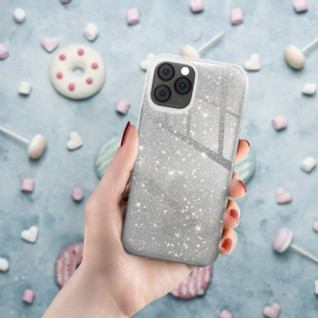 Husa sclipici 3 in 1 Xiaomi Redmi 13C 4G argintiu [2]