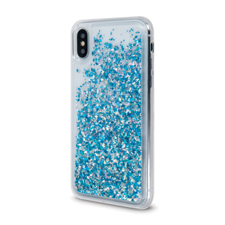Husa sclipici lichid iPhone X/XS (5,8) blue [1]