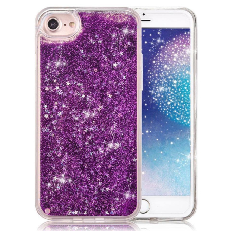 Huse si folii iPhone - Husa sclipici lichid iPhone XR (6,1) purple