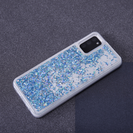 Husa sclipici lichid pentru Samsung A13 5G / A04S albastru [7]