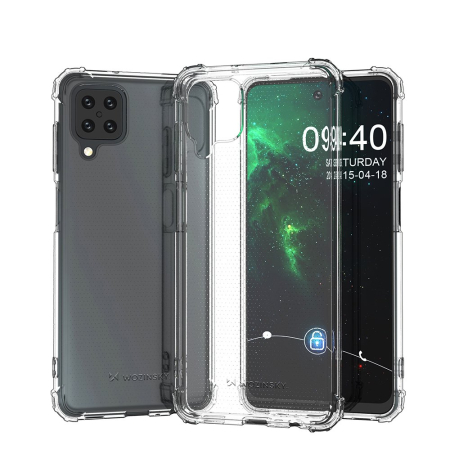 Huse si folii Samsung - Husa silicon antisoc military grade pentru Samsung Galaxy A12 / Galaxy M12 transparent