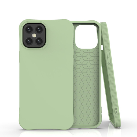 Huse si folii iPhone - Husa silicon colorat antisoc pentru iPhone 12/12 Pro verde