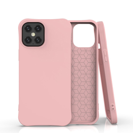 Huse si folii iPhone - Husa silicon colorat antisoc pentru iPhone 12 Pro Max roz