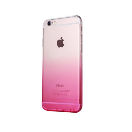 Huse si folii iPhone 6 Plus/7 Plus/8 Plus - Husa silicon degrade pentru iPhone 7 Plus/8 Plus  roz