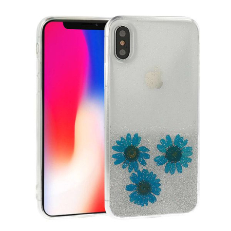 Huse si folii iPhone XS Max - Husa silicon flori iPhone XS MAX Amelia