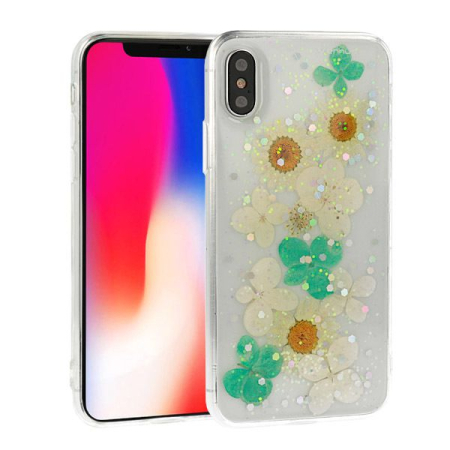Huse si folii iPhone XS Max - Husa silicon flori iPhone XS Max Camila