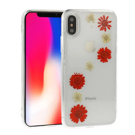Huse si folii iPhone XS Max - Husa silicon flori iPhone XS MAX Flora