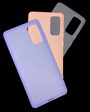 Husa silicon interior catifea Samsung A 12 dark grey,cu interior catifea, din silicon [3]